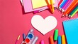© Argiduna - Tarjeta Felicitacion, Corazón realizado en colores vivos, Concepto amor