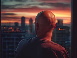 Canvas Print - City View from Window