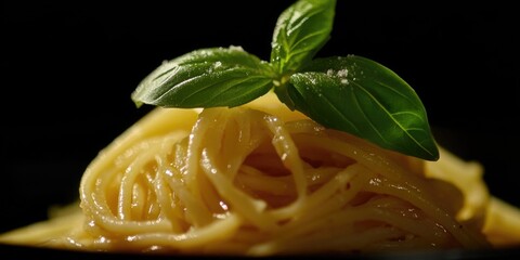 Wall Mural - Pasta plate with leaf