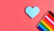 © Argiduna - Tarjeta Felicitacion, Corazón realizado en colores vivos, Concepto amor