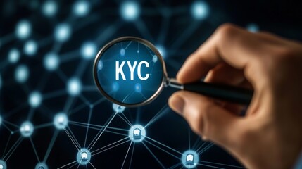 Poster - A hand holds a magnifying glass over the acronym 