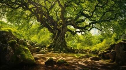 leaves realistic tree