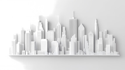 Wall Mural - Minimalist city silhouette