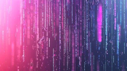 Complex digital binary strings on a holographic interface,侧 view, highlighting the intricacy of modern systems, with a futuristic vibe, using a complementary color scheme