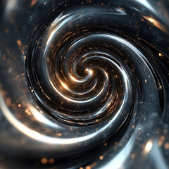 Wall Mural - Exploring the mesmerizing beauty of a dynamic swirling black hole conceptualized through generative AI technology. Generative AI