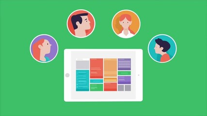 Wall Mural - digital task management – team collaboration and productivity