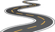 © Shalahin_Rabbi - Undulating Asphalt Road with Serpentine Curves vector art Illustration on white background