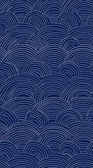  Seamless vector pattern of blue waves