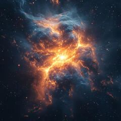 Wall Mural - Vivid depiction of a cosmic event highlighting generative ai capabilities in visualizing complex astronomical phenomena. Generative AI