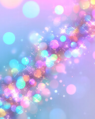 Aufkleber - A hypnotic sweep of vivid rainbow tones vanishing into a dusky void, softened by gentle bokeh