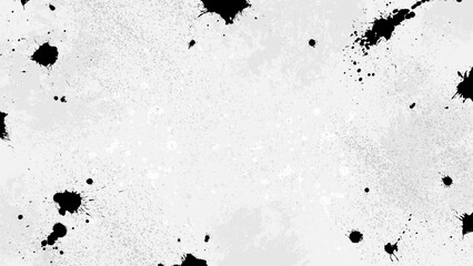 Canvas Print - abstract grunge white background with black ink dripping down.