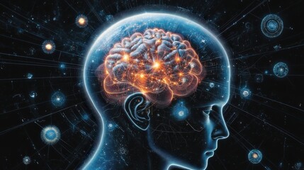 Poster - Creative Visualization of Human Brain with Cosmic Connections