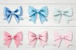 © Mykola - Cheer Bow. Set of Silhouette Bow Tie Ribbon Bow SVG for Baby and Wedding Designs