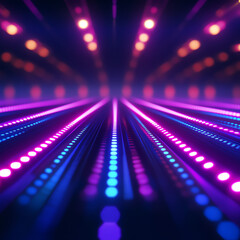 Wall Mural - vibrant lines of colorful glowing lights create a mesmerizing perspective. the illumination enhances