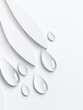 © AI Photo Stock - Minimalist Water Droplets and Shadows - Purity, serenity, freshness, hydration, and renewal are symbolized by these minimalist water droplets cascading on a light background. Clean and elegant design