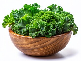 Canvas Print - Fresh Green Kale Leaves in a Bowl - High-Resolution Stock Photo