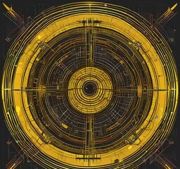 Wall Mural - illustration of abstract technology background.