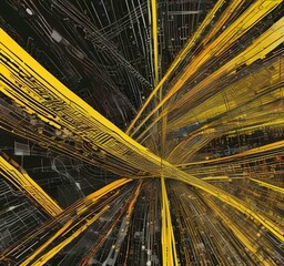 Wall Mural - illustration of abstract technology background.