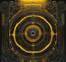 Wall Mural - illustration of abstract technology background.