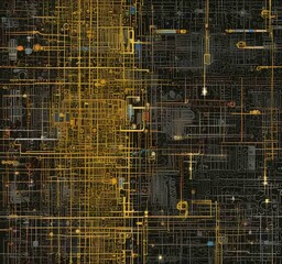 Wall Mural - illustration of abstract technology background.