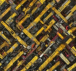 Wall Mural - illustration of abstract technology background.