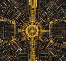 Wall Mural - illustration of abstract technology background.