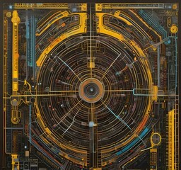 Wall Mural - illustration of abstract technology background.
