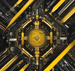 Wall Mural - illustration of abstract technology background.