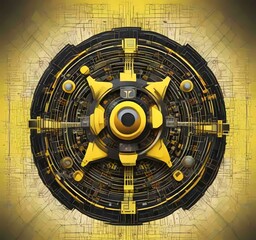 Wall Mural - illustration of abstract technology background.