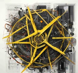 Wall Mural - illustration of abstract technology background.