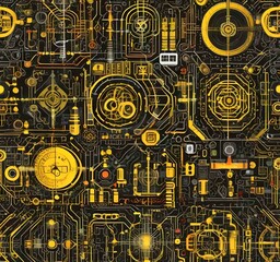 Wall Mural - illustration of abstract technology background.