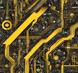 Wall Mural - illustration of abstract technology background.