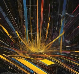 Wall Mural - illustration of abstract technology background.