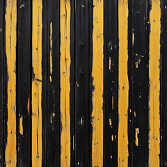 Wall Mural - A black and yellow striped wooden background