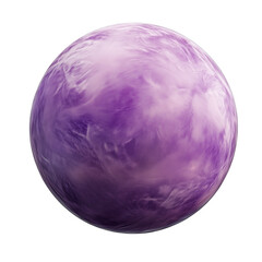purple planet isolated on transparent background, cosmic celestial sphere