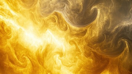 Aufkleber - Swirling yellow and gray clouds of Venus envelop the planet in a dense and ethereal atmosphere under glowing sunlight. Generative AI