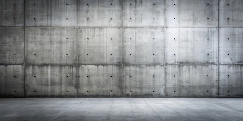 Leinwandbilder - A Minimalist Concrete Wall with a Seamlessly Integrated Floor, Perfect for Modern Architectural Designs