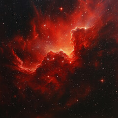 Wall Mural - Exploration of a vibrant nebula in deep space showcasing cosmic clouds and stars illuminating the dark universe. Generative AI