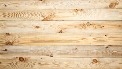 Leinwandbilder - Light Wood Planks With Natural Grain and Knots, Creating a Warm and Textured Background
