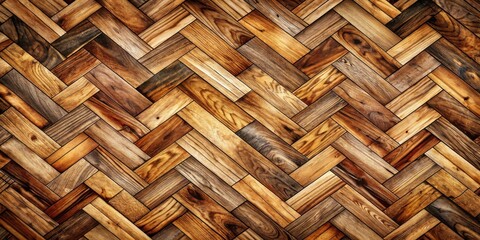 Aufkleber - A seamless pattern of rustic wooden planks arranged in a herringbone pattern, showcasing the natural beauty of wood grain and color variations.