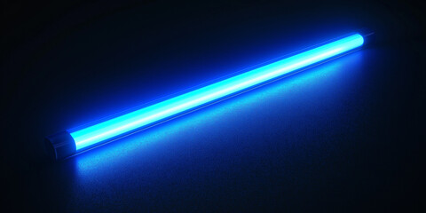 Wall Mural - blue neon light tube,abstract blue light background