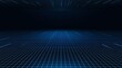 © Bhait - Blue Background with Grid Lines and Shapes, Banner Template with White Space for Text. Abstract Minimalist Wallpaper with Copy Space on Blue Background. Simple Modern Wallpaper.