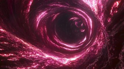 Wall Mural - swirling nebula of rich pinks and purples with glowing star clusters and gentle light flares in cosm