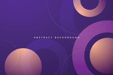 Wall Mural - purple abstract background with modern circle geometric colorful pattern