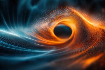 Wall Mural - Abstract swirling energy vortex, cosmic background, digital art, website header