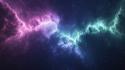 Wall Mural - Cosmic Nebula Glowing interstellar clouds, starfield background, space exploration, visual effects