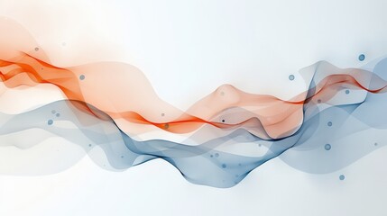 Wall Mural - abstract flowing waves design in red and blue color palette for modern backgrounds and artistic proj