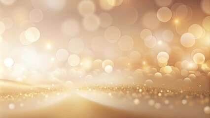 Leinwandbilder - Abstract Golden Glitter Background with Sparkling Bokeh Lights