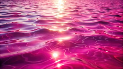 Aufkleber - Abstract Pink Water Surface with Glimmering Light Reflections
