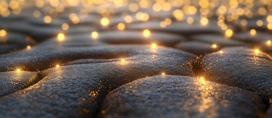 Wall Mural - Glowing stones, night scene, abstract texture, background bokeh, website design